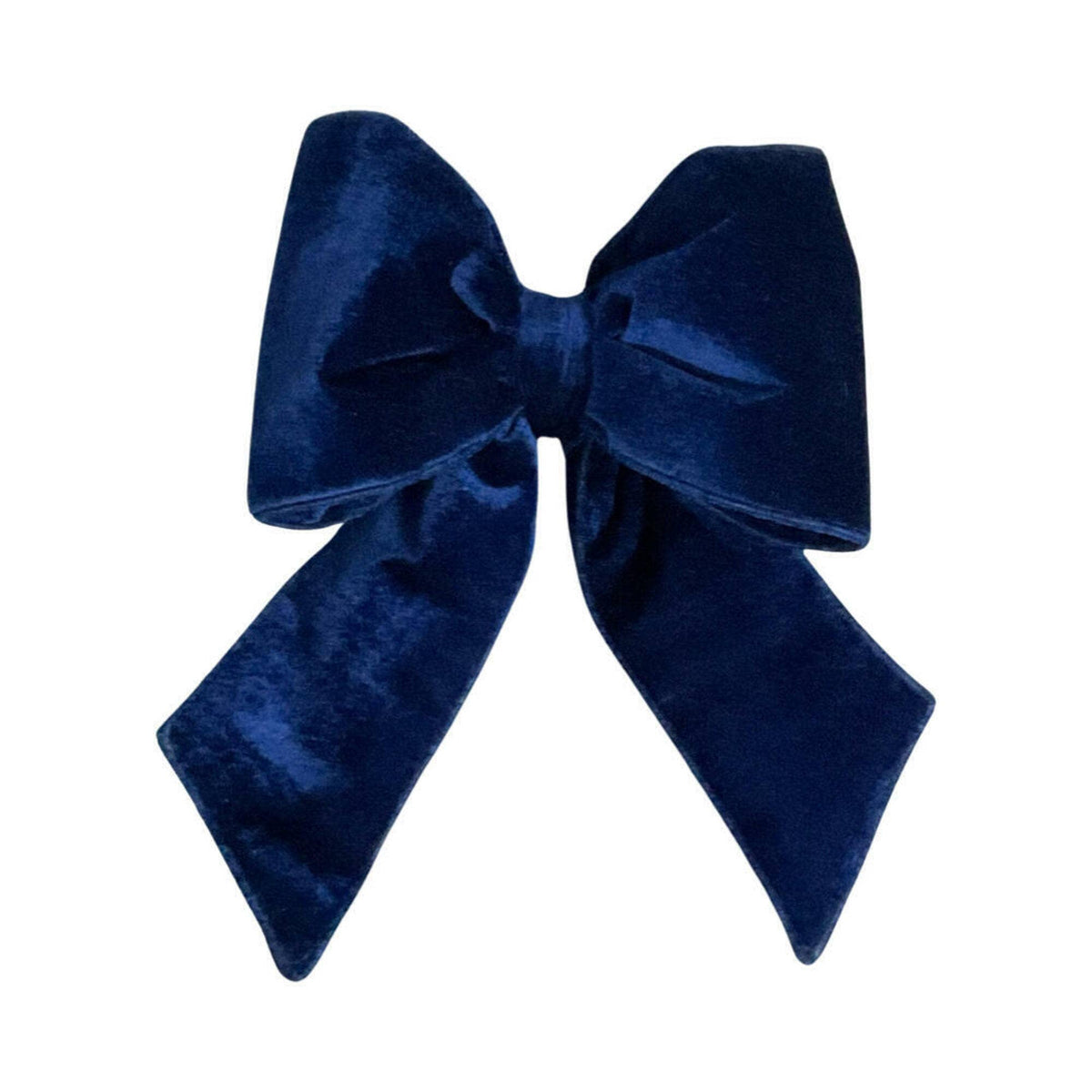 12" x 15" Plush Midnight Blue Velvet Bow
