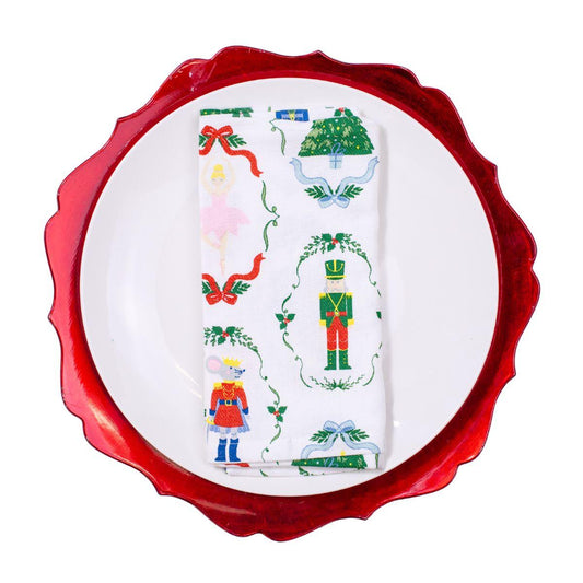 Nutcracker Waltz Embroidered Napkin