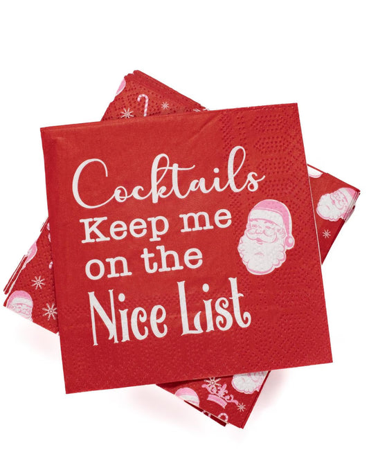 On The Nice List Cocktail Napkins