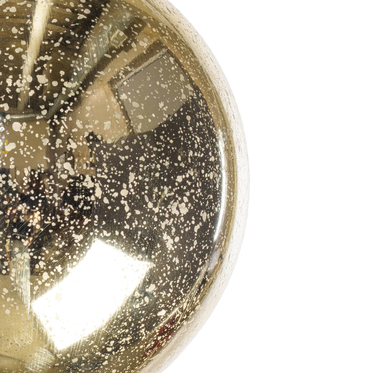 8" Champagne Shiny Mercury Ball Ornament