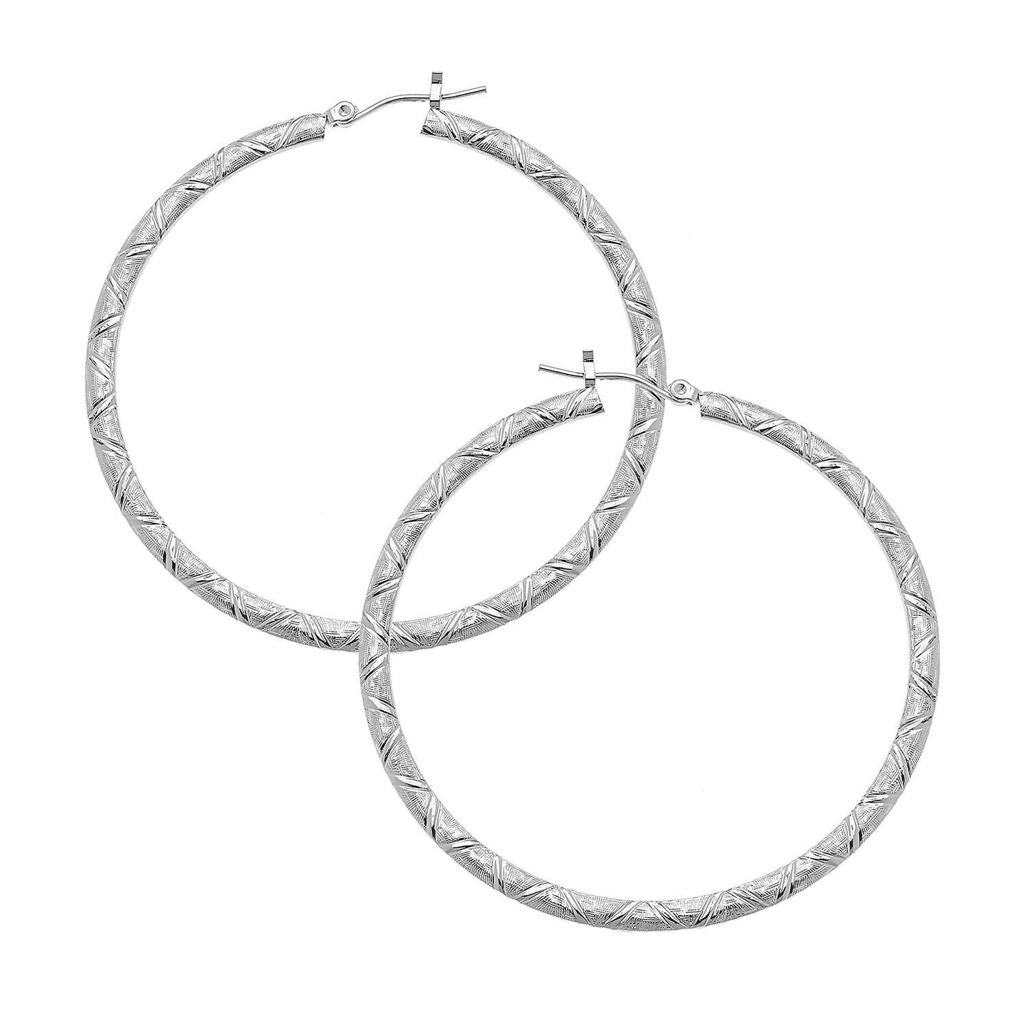 Silver Plated Hoop Earrings with Surgical Steel Wires