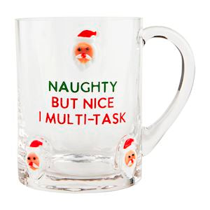 Naughty Xmas Glass