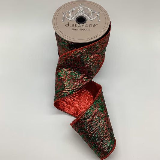 Metallic Jacquard Holiday, Red/Green