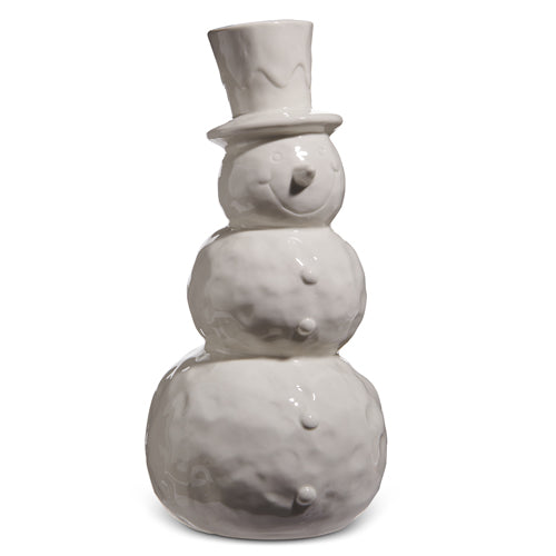 White Glazed Snowman - Small