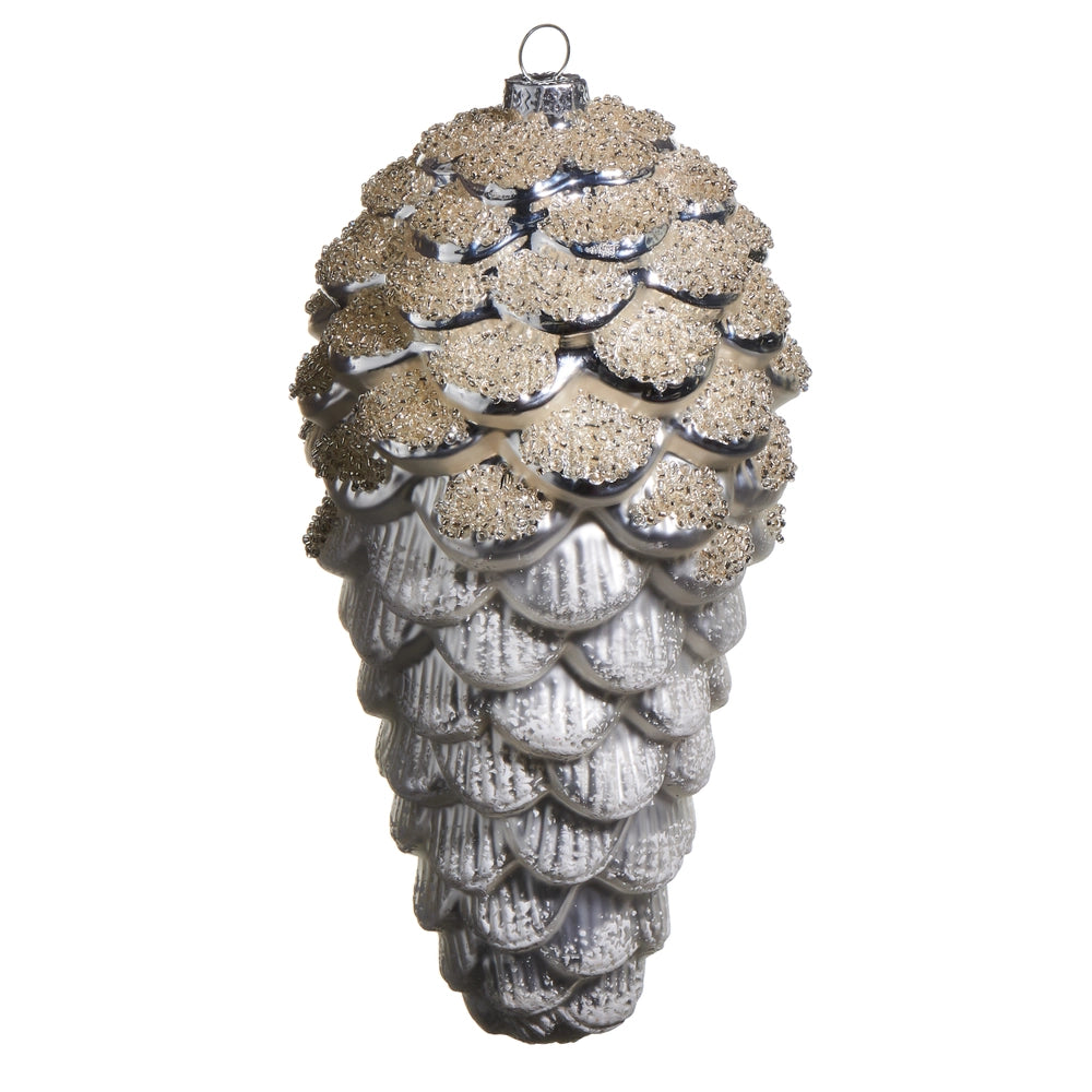 Iced Pinecone Ornament