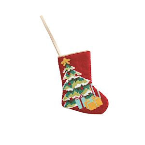 Mini Tree Needlepoint Stocking