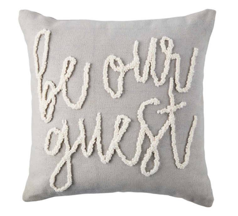 Guest Canvas Hook Wool Pillow