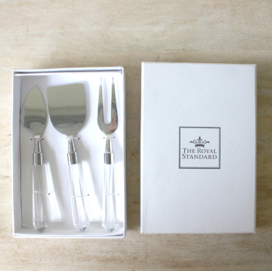 Cheese Knives - Clear/Silver