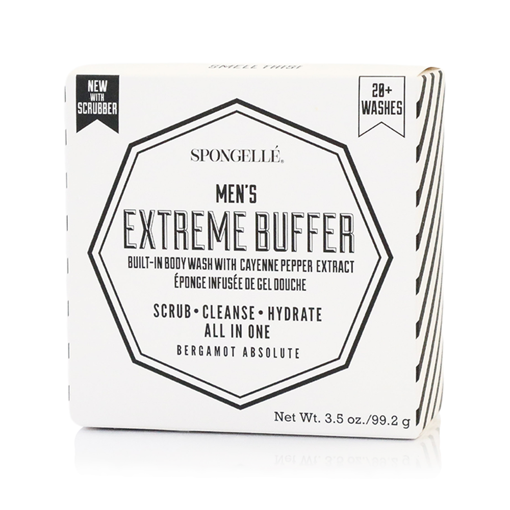 Spongelle Men's Body Buffer with Black Scrubber