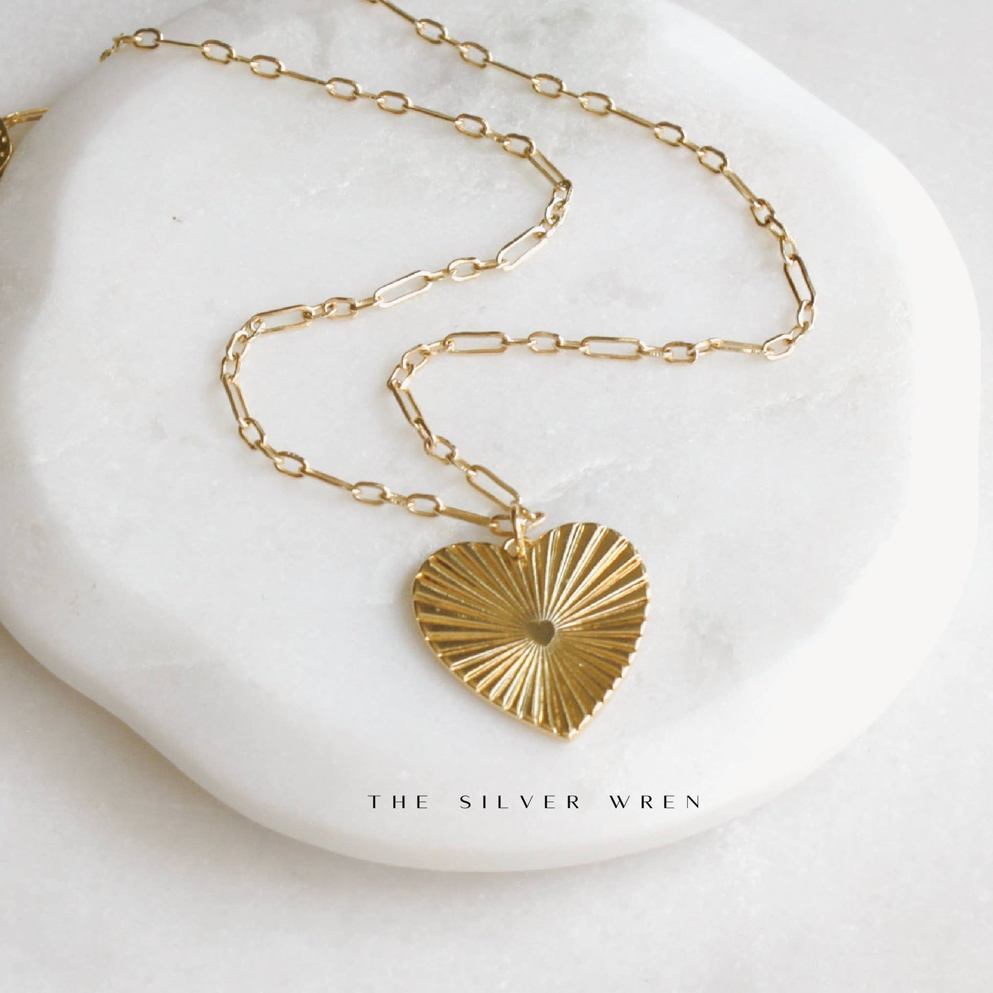 Gold Heart Pendant Necklace