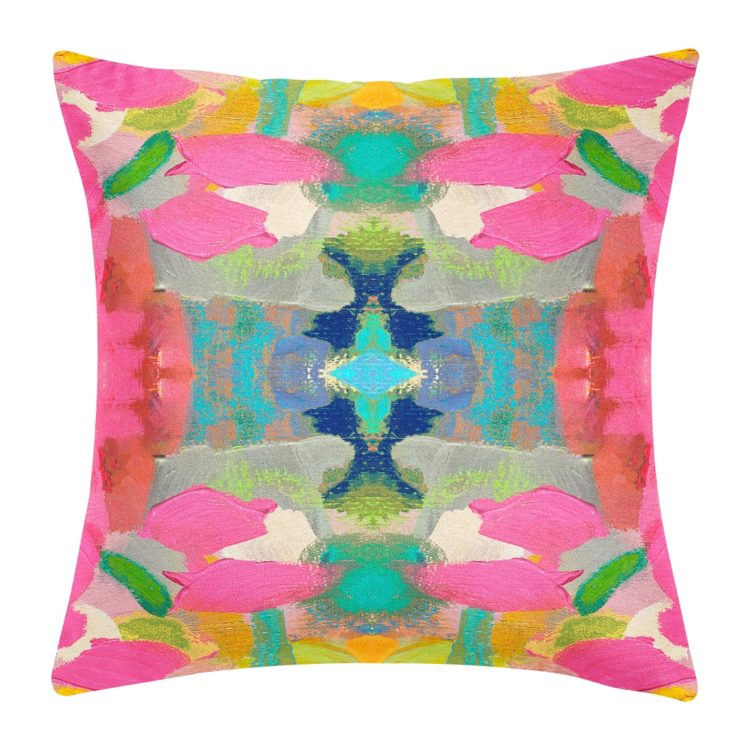 Pink Paradise Embroidered Pillow