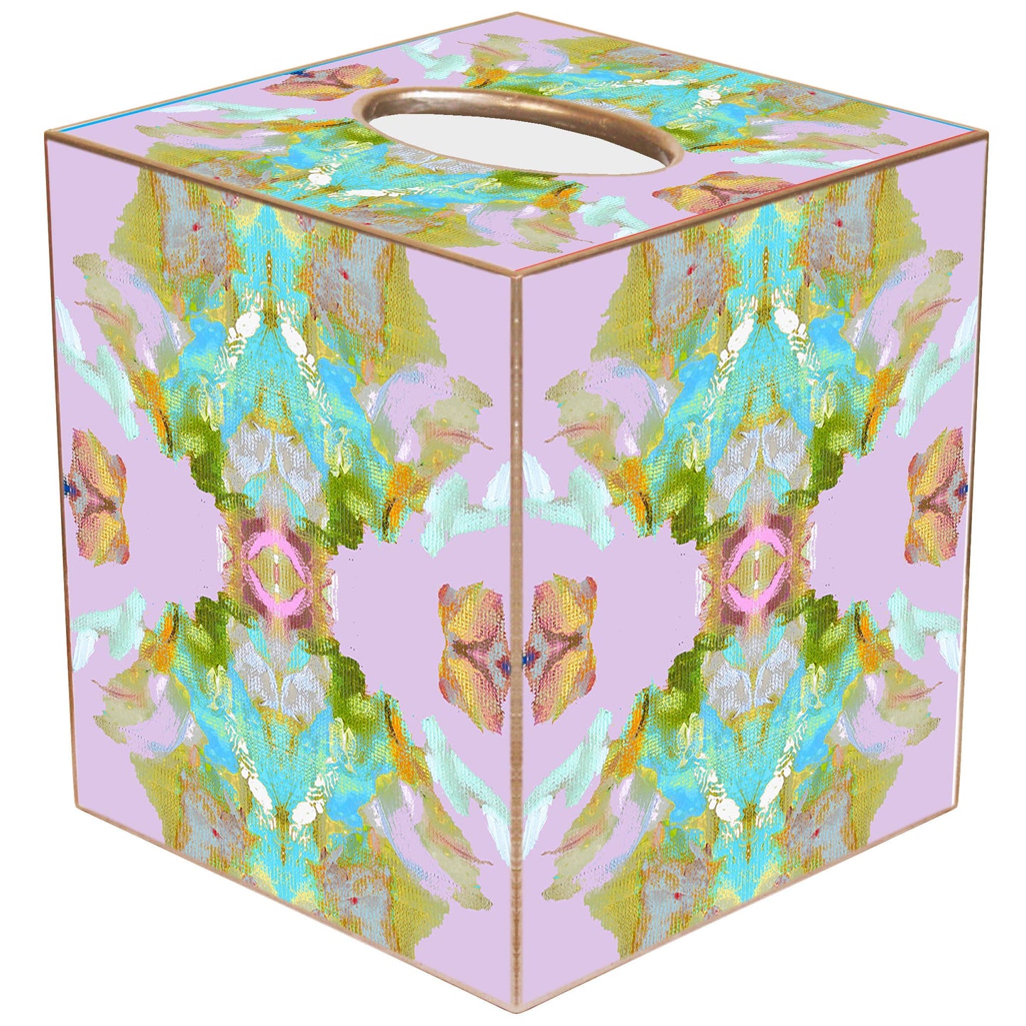 Stained Glass Lavender Tissue Box