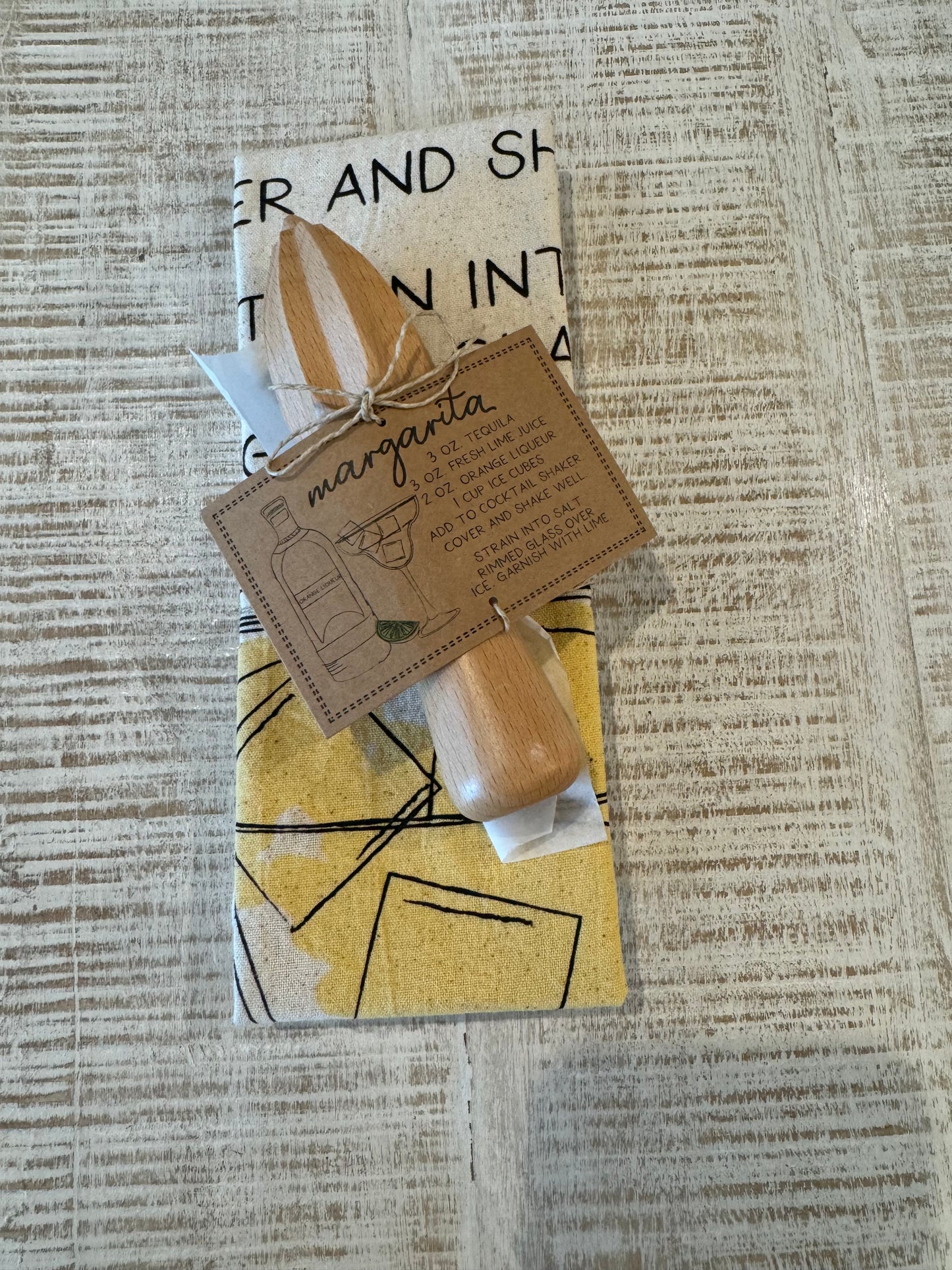 Ranch Water Towel / shot glass set