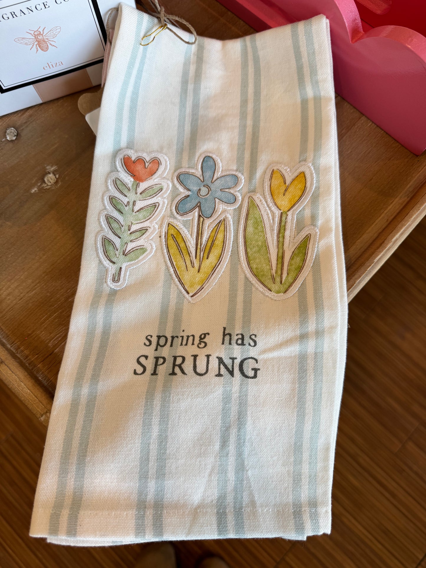 Three Flowers Patch Towel