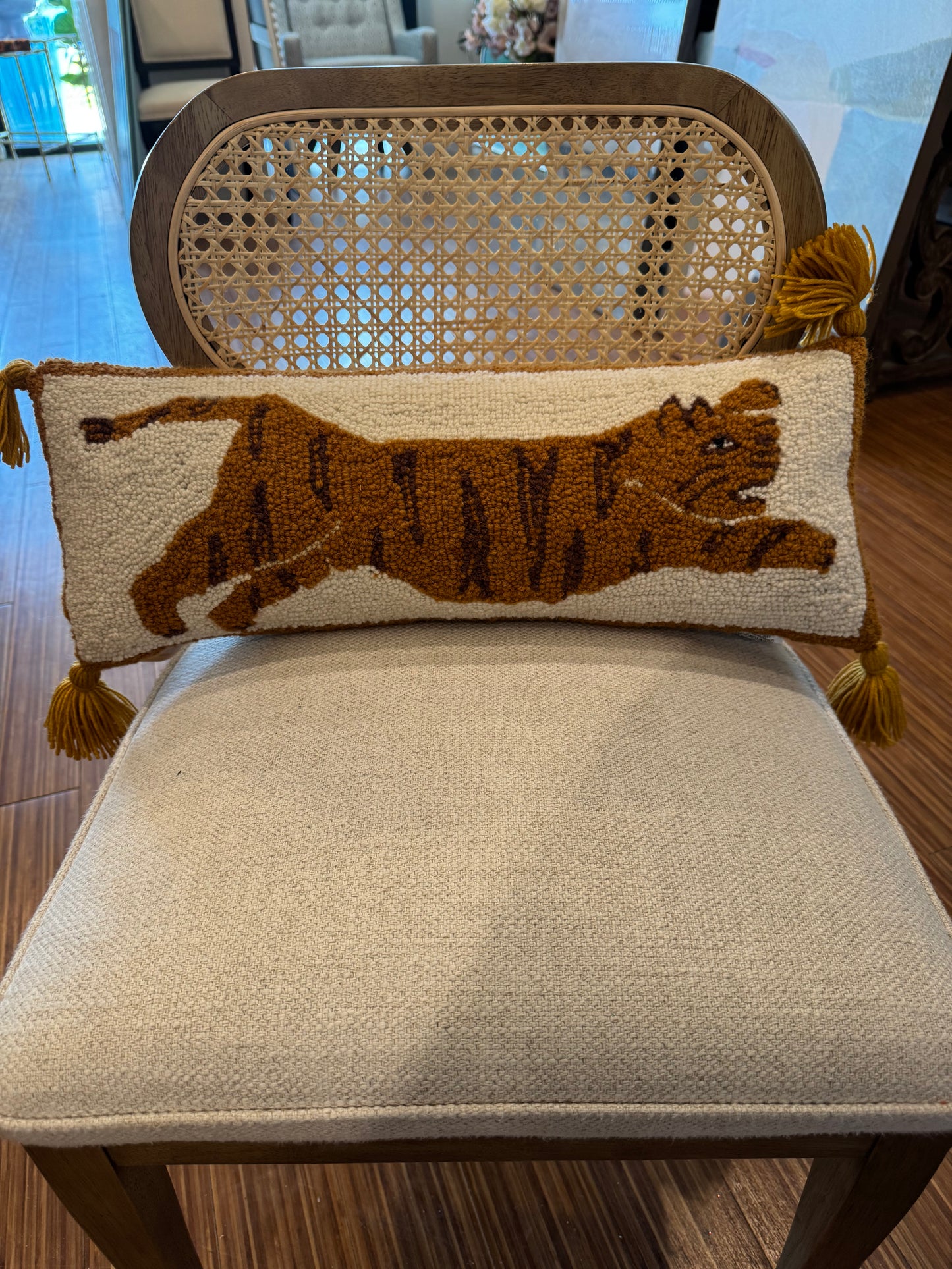 Tiger With Tassels Hook Pillow