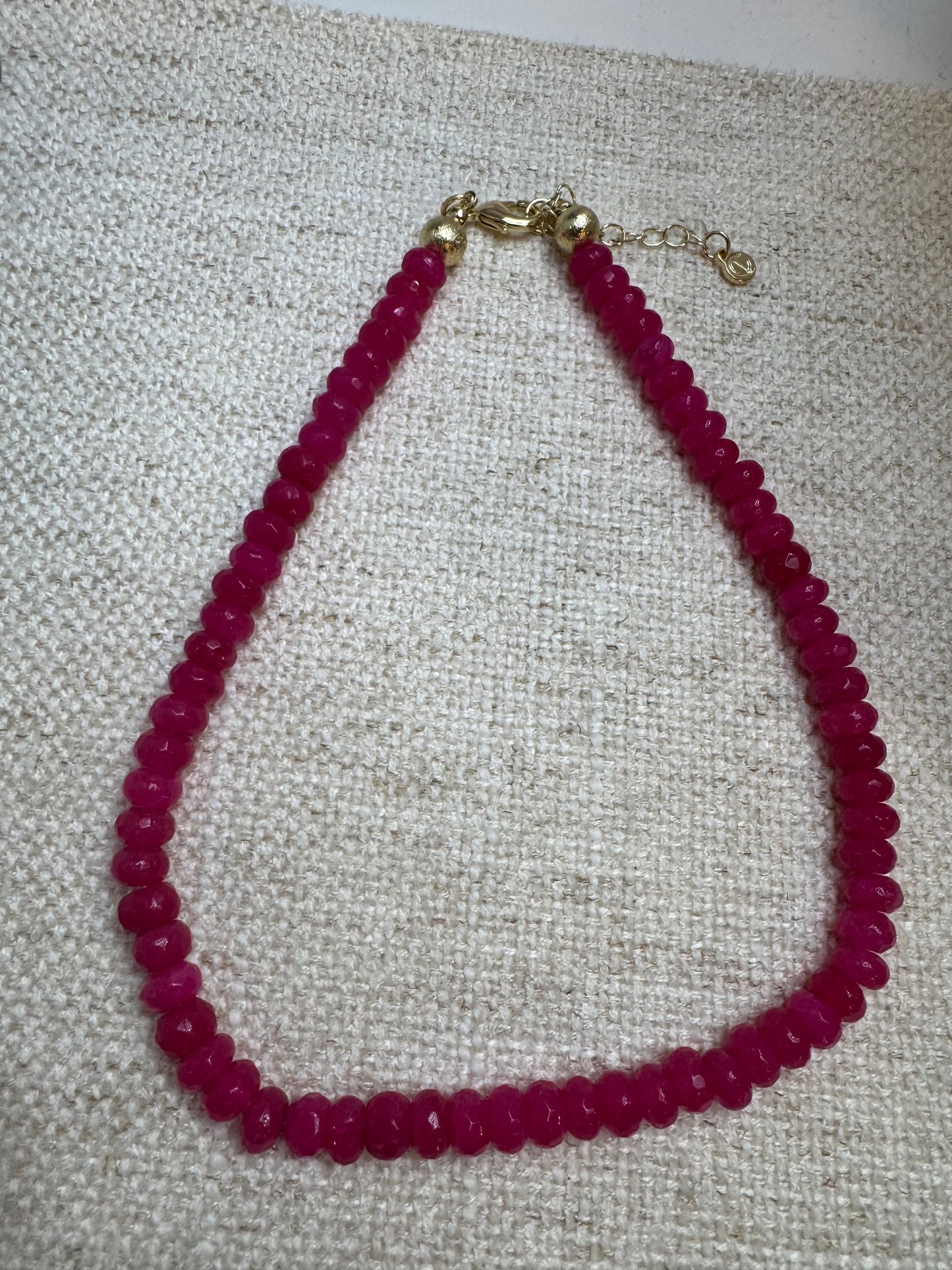 Hot Pink Palermo Stone Necklace