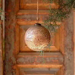 Cameo Antique Foil 5" Glass Ornament