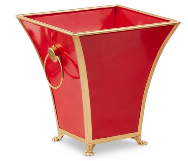 Red And Gold Cache Pot - Small