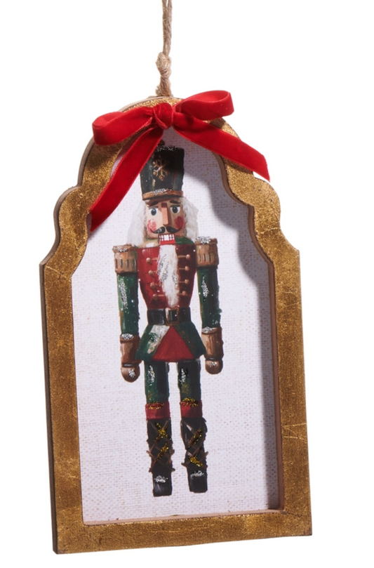 Nutcracker Framed Ornament - Black