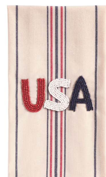 USA Beaded Americana Towel