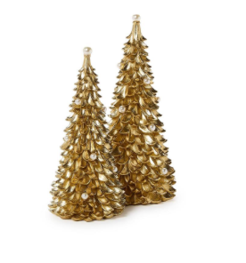 Gold Trees with Pearl Accents Large