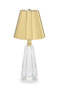 Faceted Crystal-Style Glass Table Lamp