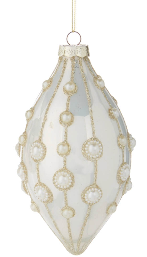 Oblong Pearl Ornament