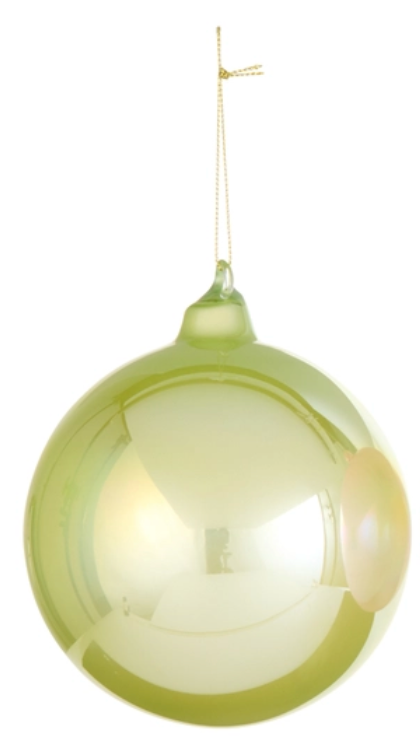 5" Pearlized Ball Ornament, Green