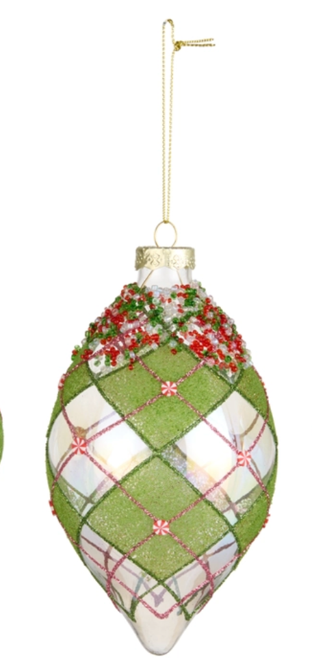 Green Diamond Pattern Ornament 2