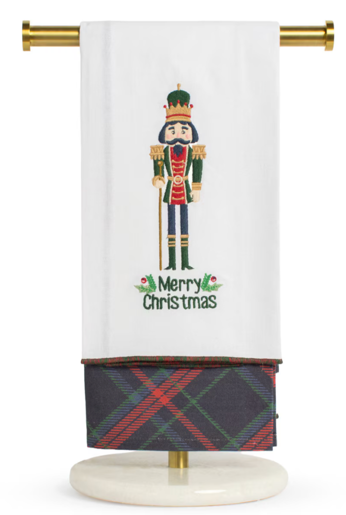 Layton Plaid Nutcracker Hand Towels s/2
