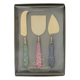 Enamel Handle Cheese Knives - S/3