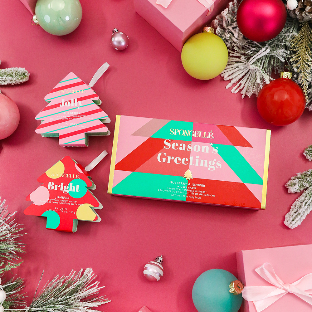 Season's Greetings Holiday Tree Gift Set Christmas Stocking