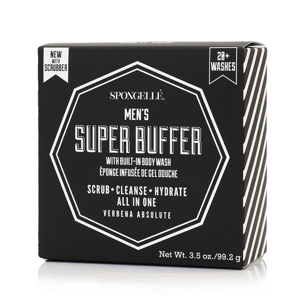 Spongelle Men's Body Buffer with Black Scrubber