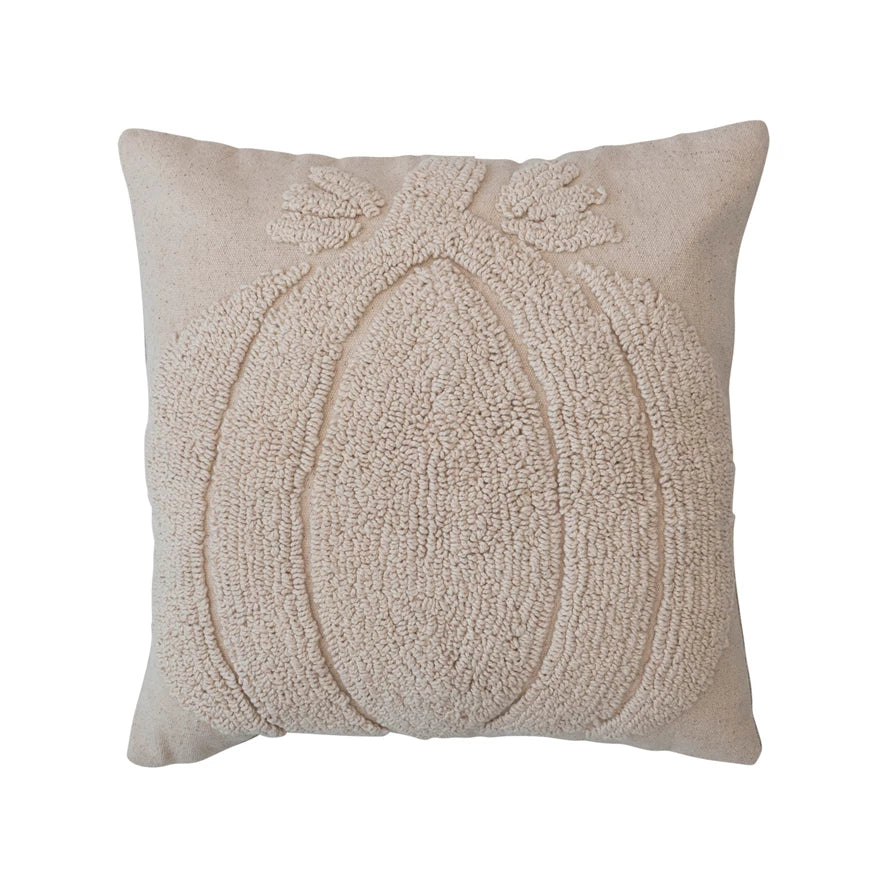18" Cotton Pillow w/Pumpkin