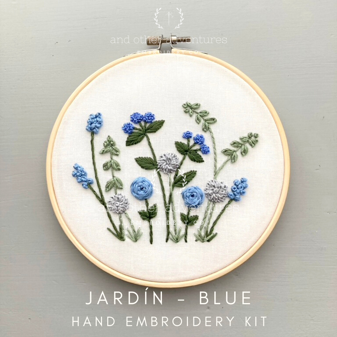 Embroidery Kit - Jardín in Blue
