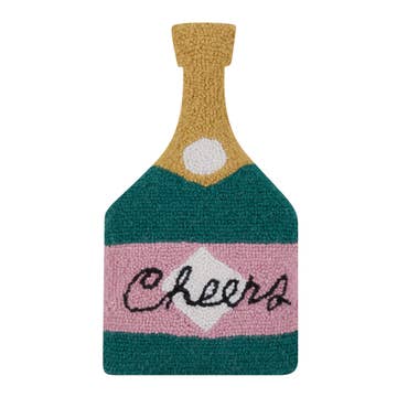 Champagne Bottle Hook Pillow