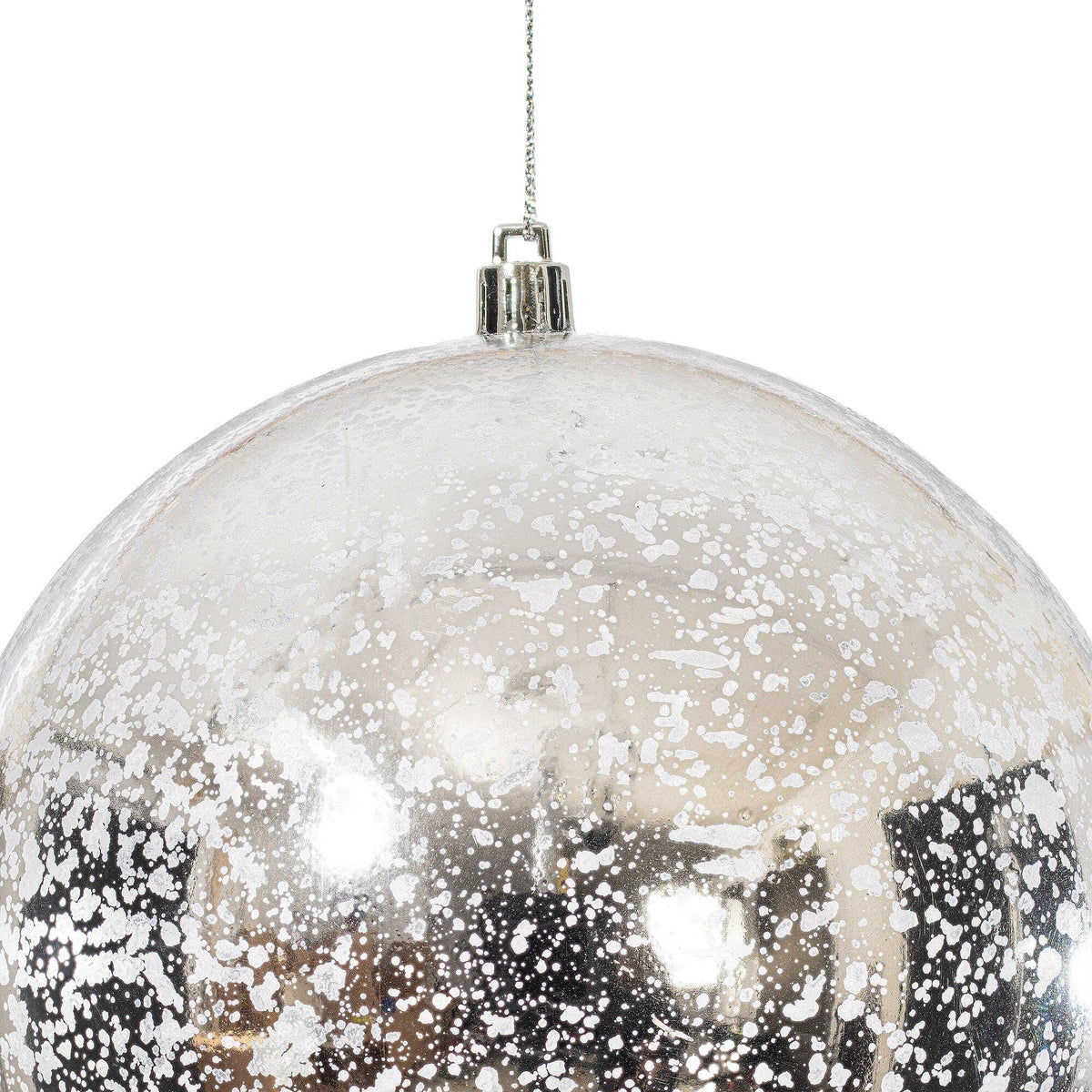 6" Silver Shiny Mercury Ball Ornament