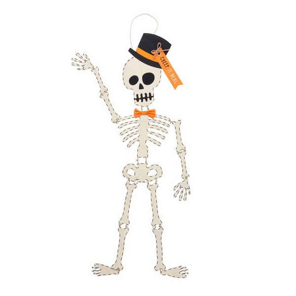 Top Hat Skeleton Door Hanger