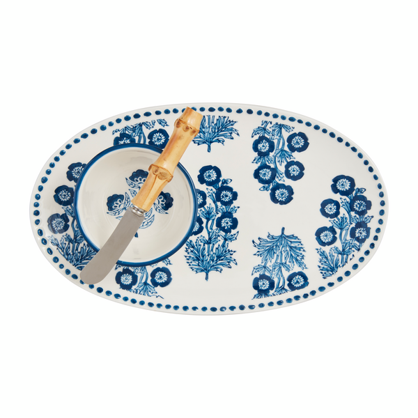 Block Print Tray & Tidbit Set
