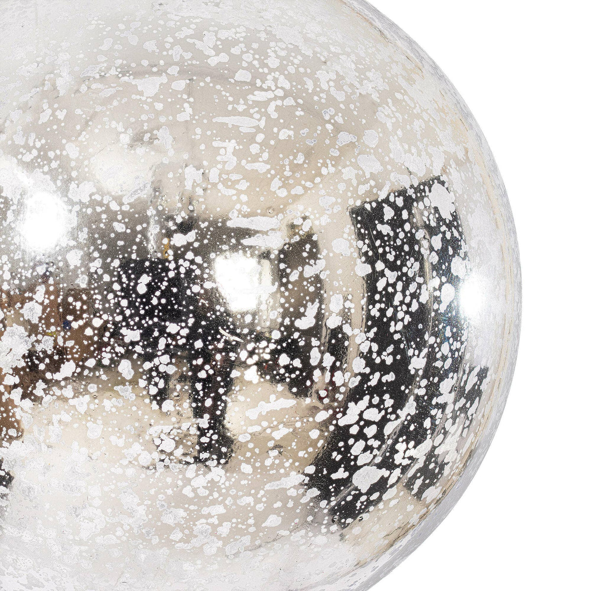 6" Silver Shiny Mercury Ball Ornament