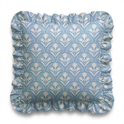 Serena Floral Ruffled Pillow