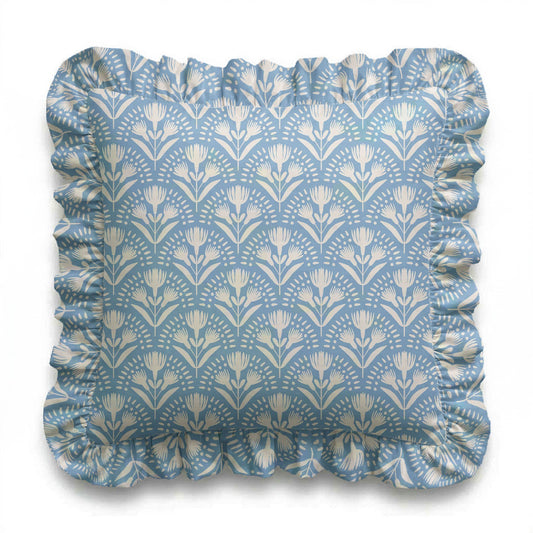 Serena Floral Ruffled Pillow