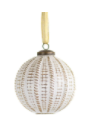 Tivoli Glass Ornament - White/Gold