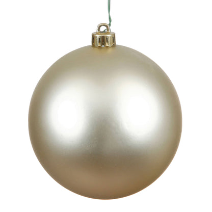 4" Champagne Matte Ball Ornament