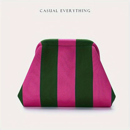 Stripe Design Clutch Bag