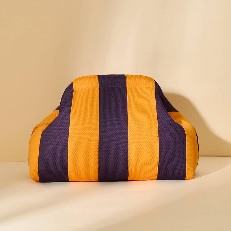 Stripe Design Clutch Bag