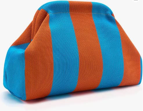 Stripe Design Clutch Bag