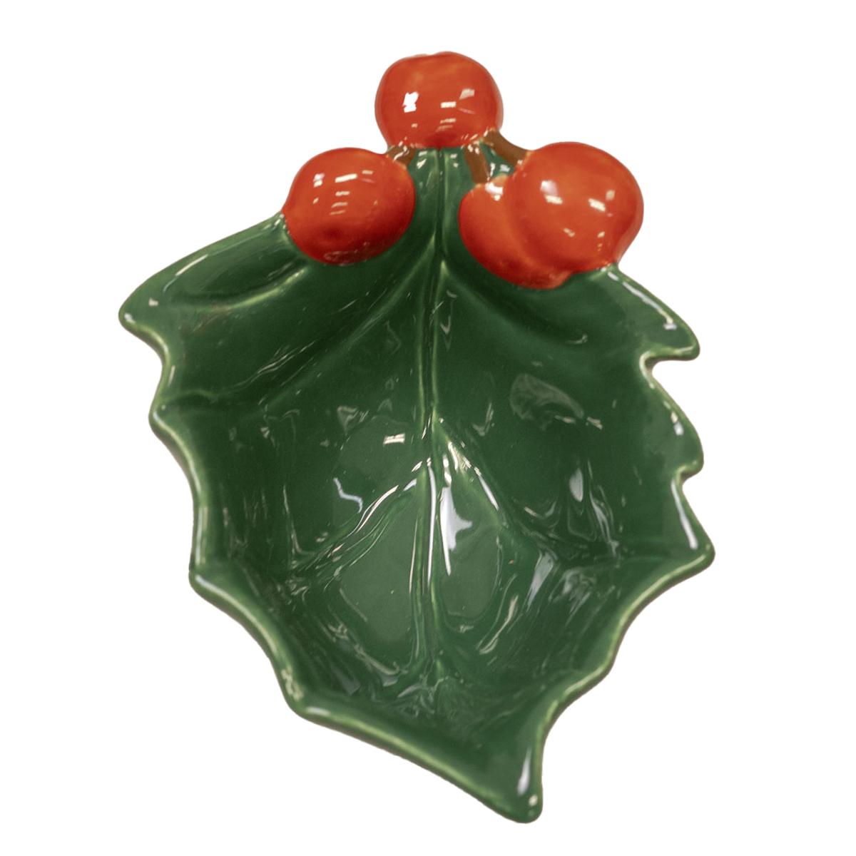 Holly Leaf Tidbit Bowl