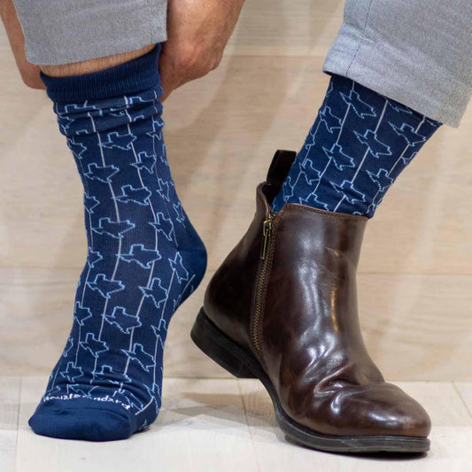 Men's Navy Texas Socks