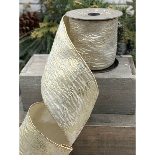 Ivory Soft Gold Jacquard